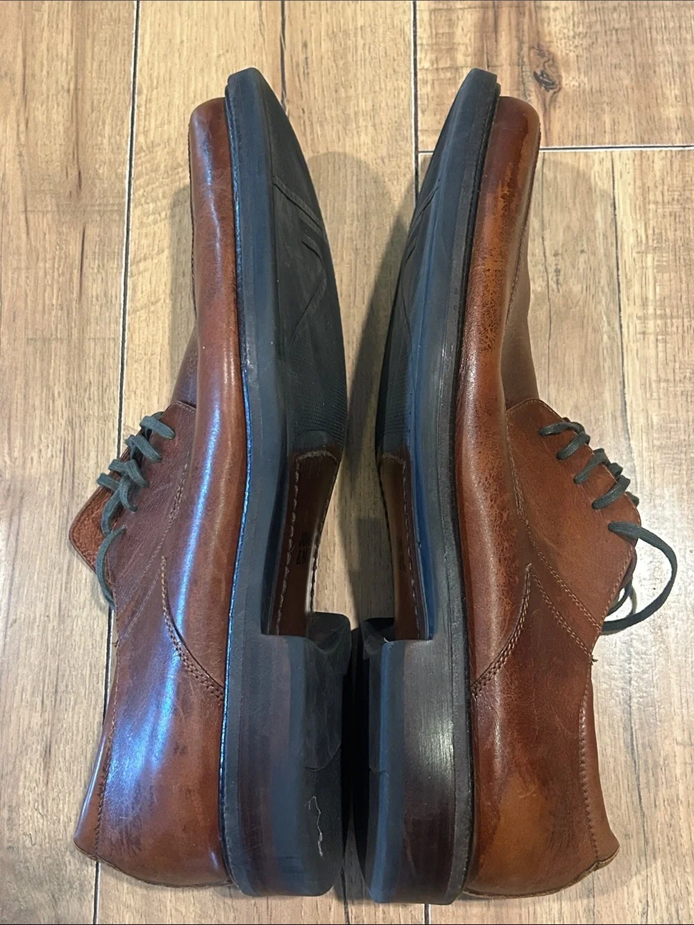 Johnston and Murphy moc toe laced dress shoes sz 12M